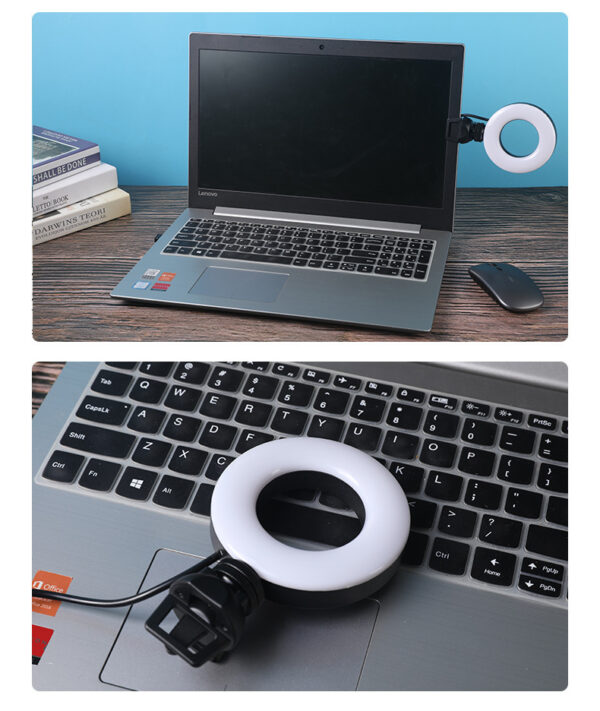 1620720304618.jpg 4-Inch USB LED Ring Light with Phone Holder | Adjustable Brightness & Color