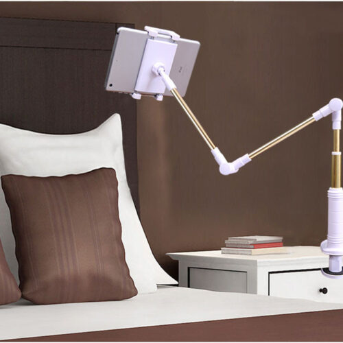 Adjustable Long Arm Phone & Tablet Holder – Bedside & Desk Mount