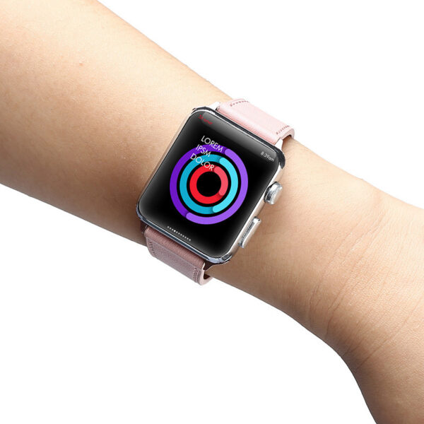 182427672167.jpg Cowhide Leather Apple Watch Strap In Pink (38/42mm)