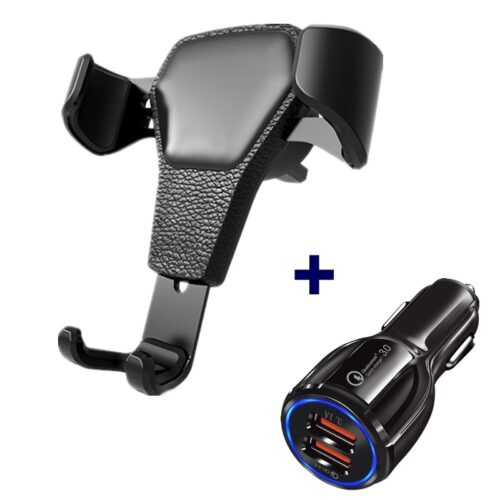 3020841302448.jpg Leather Grain Gravity Car Phone Holder