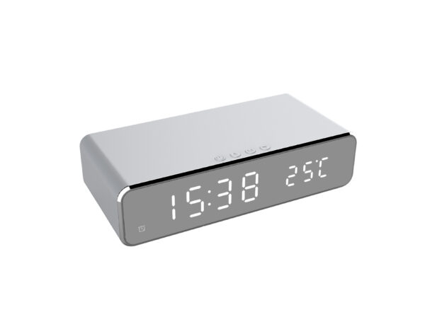 315c83ee-0434-43b1-87d2-ee652ebfb6f0.jpg LED Alarm Clock with Wireless Charger & Thermometer | HD Mirror Display