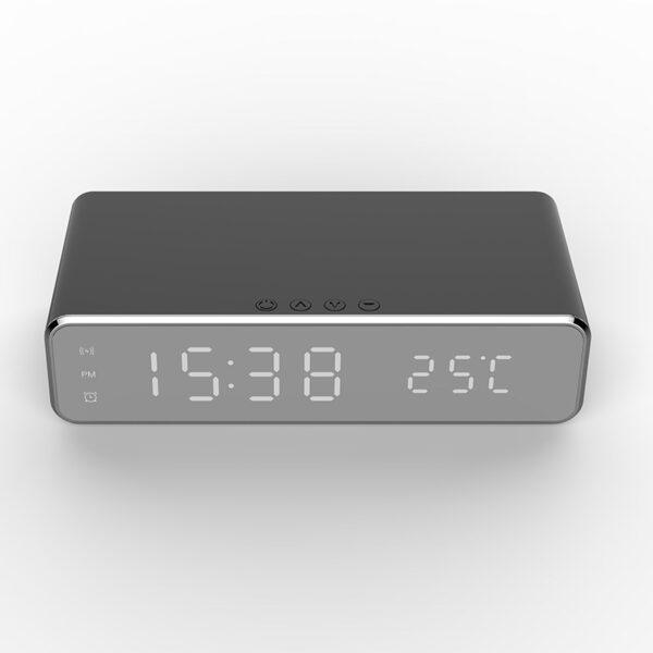 39c06732-ce97-4a86-9a17-2aa657bd9638.jpg LED Alarm Clock with Wireless Charger & Thermometer | HD Mirror Display