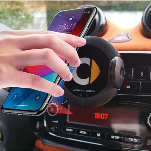 15W Qi Wireless Car Charger Mount for Smartphones