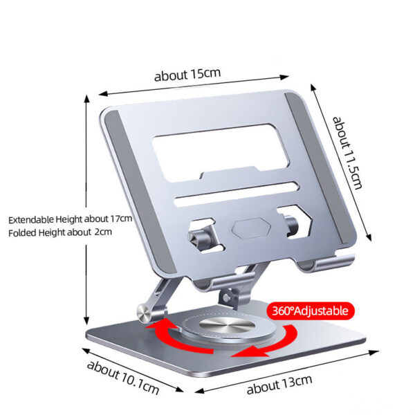 9396098c-0c1a-4944-ab10-6b98642709f5.jpg 360° Rotatable Folding Tablet Stand | Portable & Adjustable