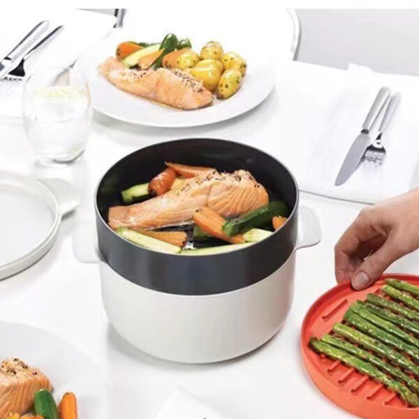 c086ea67-3e76-44dd-920c-675e13b200a1.jpg Kitchen Plastic Microwave Steaming Container