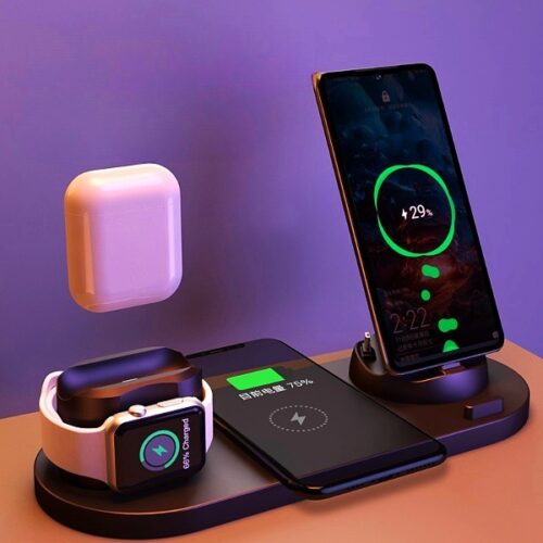 Wireless Charger For Phones 6 In 1 Charging Dock Station